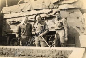 M3 half track and soldiers of 43rd Reconnaissance