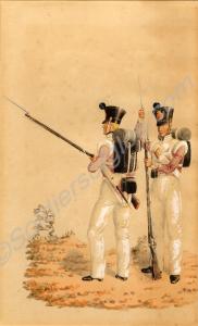 Watercolour - Private soldiers, Light Company in M