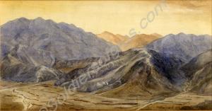 Painting of Gloster Hill by Tom Barnard R.W.A. 197