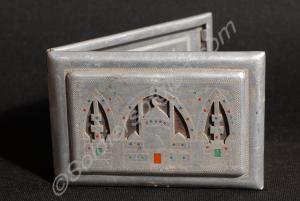 Aluminium cigarette case with Afrika and Globe des