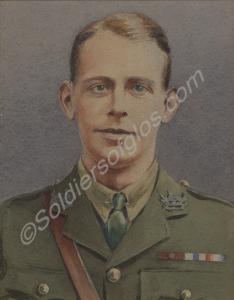 Watercolour of Captain Manley Angell James, V.C.,