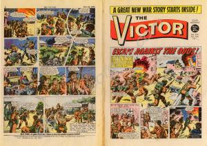 Photocopy scan of the cover of The Victor" comic,