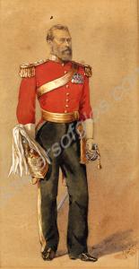 Watercolour -  Major Henry Brackenbury,  61st Sout