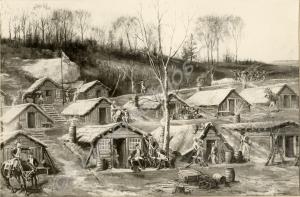Print - Hutted Camp at Dyckman Farm, New York City