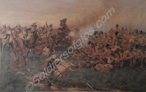 Print  - "The 28th Regiment at Waterloo."  28th (N