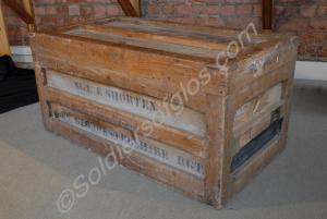 Wooden trunk belonging to Sergeant E. Shorten. 1st