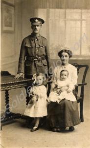 Soldier of the Gloucestershire Regiment with his w