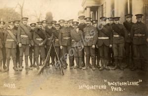 "Back from Leave." Paid.Section of No. 1 Company,