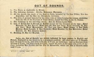 Travel Pass. Army Form w. 3105.  (Reverse listing