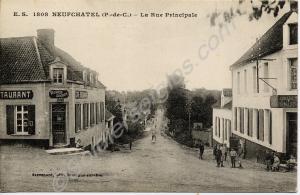 The High Street in Neufchatel. 1914-1918.