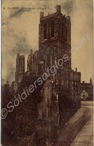 Ruins of St Bertin Abbey at St Omer. 1914-1918.