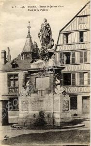 Statue of Joan of Arc in Rouen. 1914-1918.