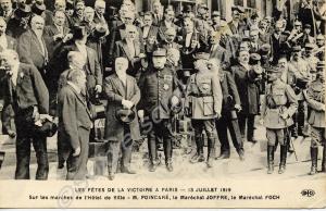 Joffre and Foch at the victory celebrations in Par