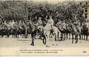 PÃ©tain and Foch at the victory celebrations in Pa