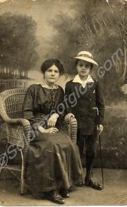 German woman and boy. Sent to Ersatzreservist Augu