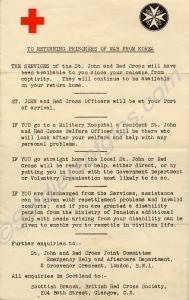 Instructions from the Red Cross and St John Ambula