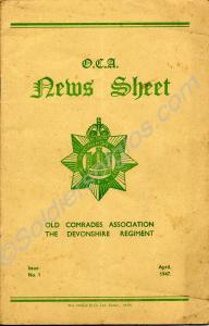 News letter of the Devonshire Regiment Old Comrade