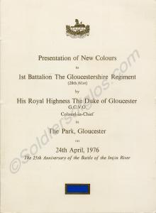 Programme for the presentation of new Colours to 1
