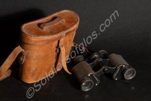Pair of binoculars in leather case belonging to 2n