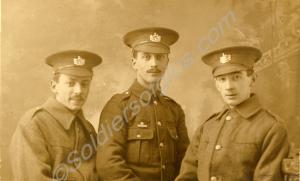 Group of three soldiers of the Gloucestershire Reg
