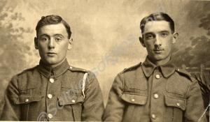 Two soldiers,  31974 Private Francis Walter Ravenh