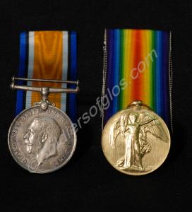 Group of two medals; British War Medal, Allied Vic
