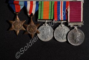 Group of five medals; 1939-45 Star, France and Ger