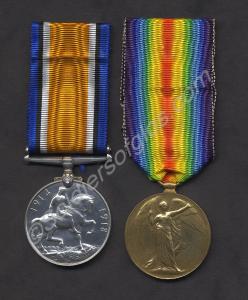 Group of two medals; British War Medal, Allied Vic