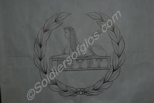 Stone mason's stencil of Gloucestershire Regiment