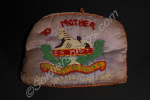 Tea cosy embroidered with Gloucestershire Regiment