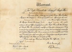 Warrant for 466 Company Quarter Master Sergeant Fr