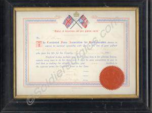 Territorial Force Commemorative Certificate to 267