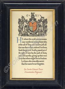 Memorial Scroll to 267172 Sergeant Charles Edward