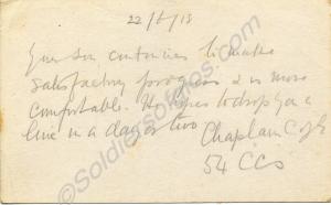 Postcard from the Chaplain, 54 Casualty Clearing S