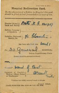 Hospital Redirection Card. 30 General Hospital, B.