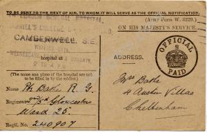 Army Form W. 3229 Notification of visiting days fo