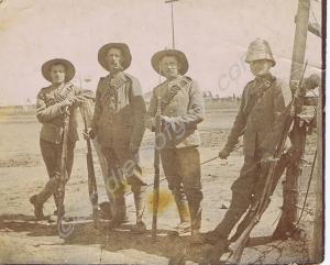 Group of soldiers including 1857 Private Francis T