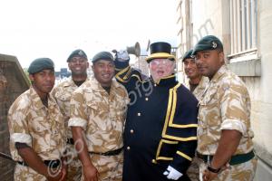 Soldiers with Town Crier. Freedom of the City Para