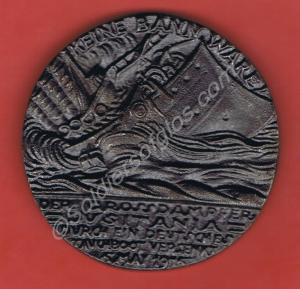 Lusitania Medallion. British propaganda copy of Ge