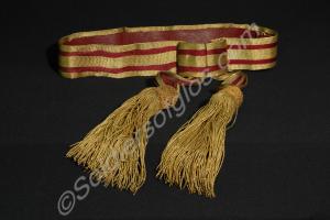 Gold and crimson full dress belt with tassels.  Br