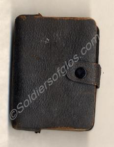 Deck of playing cards in leather case. Belonged 10