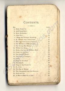 Song book (cover missing). Second Lieutenant Conra