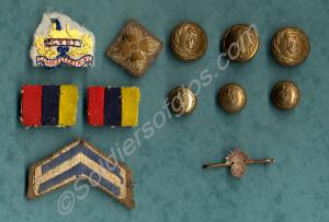 Embroidered Gloucestershire Regiment badge, office