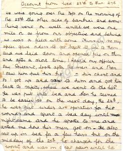 Account of the actions of "C" Company from 23rd-27