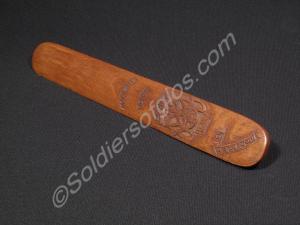 Wooden page turner previously owned by a soldier o