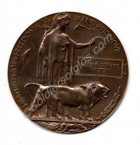 Bronze memorial plaque. Awarded to 11868 Private A