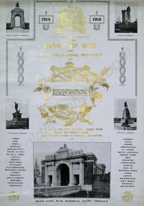 Private memorial scroll. Awarded to 11868 Private