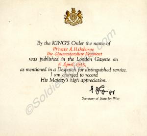 Notification of publication in the London Gazette