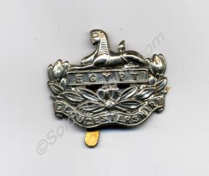 Metal cap badge (front) for The Gloucestershire Re