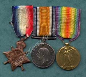 Group of three medals;  1914-1915 Star, British Wa